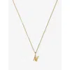 Missoma Womens  Curly Molten Mini Initial 18ct Yellow-gold Vermeil Necklace In Gold