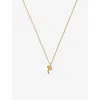 Missoma Womens Gold P Curly Molten Mini Initial 18ct Yellow-gold Vermeil Necklace