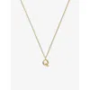Missoma Womens Gold Q Curly Molten Mini Initial 18ct Yellow-gold Vermeil Necklace