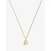 Missoma Womens  Curly Molten Mini Initial 18ct Yellow-gold Vermeil Necklace
