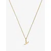 Missoma Womens Gold Y Curly Molten Mini Initial 18ct Yellow-gold Vermeil Necklace
