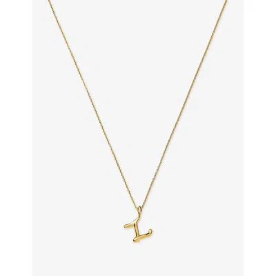 Missoma Womens Gold Z Curly Molten Mini Initial 18ct Yellow-gold Vermeil Necklace