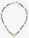 Missoma Womens Green/gold Harris Reed X  In Good Hands Recycled 18ct Yellow-gold Plated Brass, Quartz In Green/gold