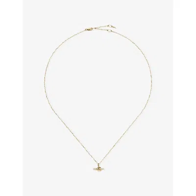 Missoma Womens Lucy Williams T-bar 14ct Yellow Gold And 0.04ct Lab Grown Diamond Necklace