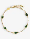 Missoma Womens Gold Mala 18ct Recycled Yellow Gold-plated Vermeil Sterling-silver And Malachite Brac In Gold