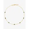 Missoma Womens Gold Mala 18ct Yellow Gold-plated Vermeil Recycled Sterling-silver And Malachite Chok In Gold