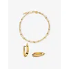 Missoma Womens 18ct Yellow Gold-plated Vermeil 925 Sterling-silver Huggie Earrings And Bracelet Set - 2 Item In Gold