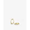 Missoma Womens Mixed Entwine Slim Large 18ct Recycled Yellow Gold And Rhodium-plated Brass Earrings In Mixed