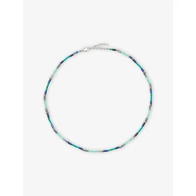 Missoma Womens Silver Gemstone 18ct Yellow-gold Plated Brass Beaded Choker In Transparent