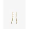 Missoma Womens Lucy Williams Large 18ct Yellow-gold Vermeil And Cubic Zirconia Drop Earrings In Gold