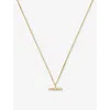 Missoma Womens Mixed Lucy Williams T-bar 18ct Yellow-gold Vermeil And Cubic Zirconia Pendant Necklace In Gold