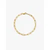Missoma Womens Mini Paperclip 18ct Yellow Gold-plated Brass Bracelet In Gold