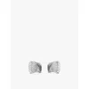 Missoma Ripple Silver-plated Stud Earrings In Silver