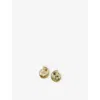 Missoma Womens Spiral Small 18ct Yellow Gold-plated Brass Stud Earrings In Gold