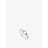 Missoma Womens  X Harris Reed In Good Hands Rhodium-plated 925 Sterling-silver Stacking Ring In Silver