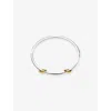 Missoma Womens Lucy Williams Knot Hinged 18ct Yellow Gold-plated And Rhodium-plated Brass Bangle Mixed In Metallic