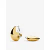 Missoma Womens Mixed Pebble Large 18ct Yellow Gold And Rhodium-plated Brass Hoop Earrings