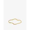Missoma Womens Molten Classic Hinged 18ct Yellow Gold-plated Brass Bangle In Gold