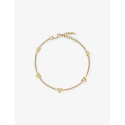 Missoma Womens Molten Heart Mini Charm 18ct Yellow Gold Vermeil Bracelet