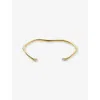 Missoma Womens Molten Snow 18ct Yellow Gold-plated Brass And Zirconia Torque Necklace In Gold
