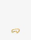 Missoma Womens Gold Molten Wave Recycled 18ct Gold-plated Recycled Sterling-silver Ring In Gold