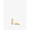 Missoma Womens Pavé Ovate Small 18ct Yellow-gold Vermeil Plated Sterling-silver And Cubic Zirconia Hoop Earr In Gold