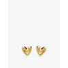 Missoma Womens Puffy Heart Mini 18ct Recycled Yellow Gold-plated Recycled-silver Earrings In Gold