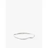 Missoma Molten Ripple Bangle Rhodium-plated Bangle In Silver