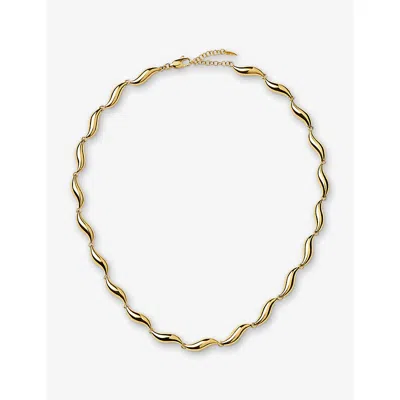 Missoma Womens Savi Signature Link Chain 18ct Yellow Gold-plated Brass Necklace