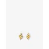 Missoma Womens Savi Signature Oversized 18ct Yellow Gold-plated Brass Stud Earrings In Gold