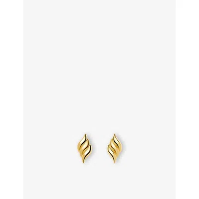 Missoma Womens Savi Signature Oversized 18ct Yellow Gold-plated Brass Stud Earrings