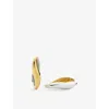 Missoma Womens Savi Signature Small 18ct Yellow-gold And Rhodium Plated Brass Hoop Earrings In Gold