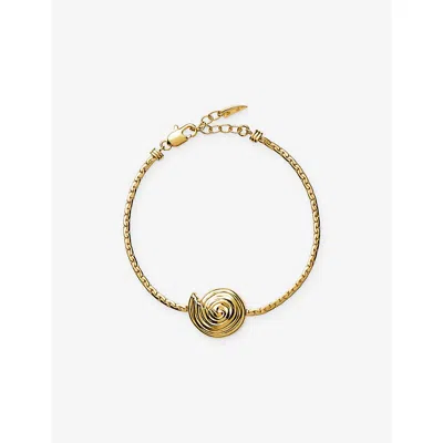 Missoma Womens Spiral Cobra 18ct Yellow Gold-plated Brass Bracelet