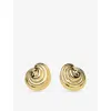 Missoma Womens Spiral Dome Oversized 18ct Yellow Gold-plated Brass Stud Earrings In Gold