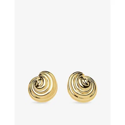 Missoma Womens Spiral Dome Oversized 18ct Yellow Gold-plated Brass Stud Earrings