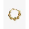 Missoma Womens Spiral Statement 18ct Yellow Gold-plated Bracelet In Gold