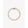 Missoma Womens Tennis Round 18ct Yellow-gold Vermeil Plated Sterling-silver And Cubic Zirconia Bracelet In Gold