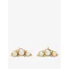 Missoma Womens Trio 18ct Yellow Gold-vermeil Stud Earrings In Gold