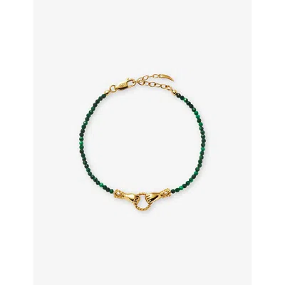Missoma Womens  X Harris Reed Good Hands 18ct Recycled Yellow Gold-plated Brass, Cubic Zirconia And M