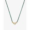Missoma X Harris Reed In Good Hands Beaded Gemstone Necklace In Gold