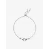 Missoma Womens Silver X Harris Reed Good Hands Silver-plated Brass And Cubic Zirconia Bracelet In Silver