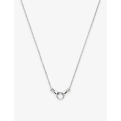 Missoma Womens  X Harris Reed  Good Hands Silver-plated Brass, Cubic Zirconia And Black Onyx Pendant