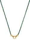Missoma X Harris Reed In Good Hands Beaded Gemstone Necklace In Gold