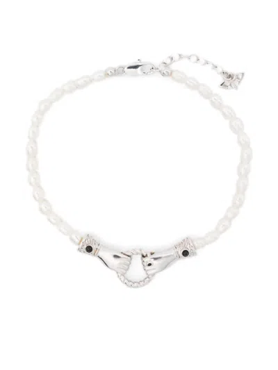 Missoma X Harris Reed In Good Hands Bracelet In White