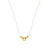 Missoma X Harris Reed In Good Hands Beaded Gemstone Necklace In Gold