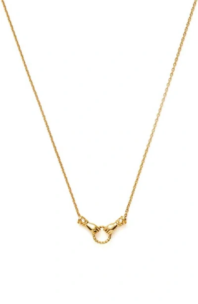 Missoma Harris Reed Mini Pendant Slider Necklace In Gold