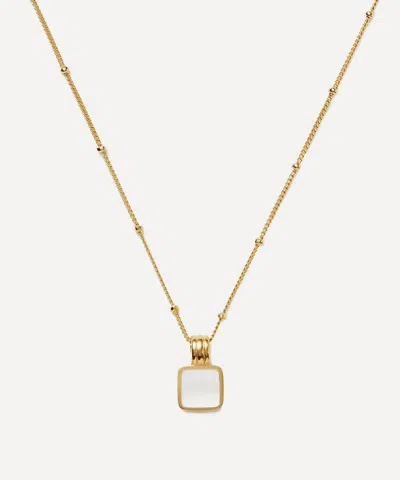 Missoma X Lucy Williams 18ct Gold-plated Vermeil Silver Square Mother Of Pearl Pendant Necklace