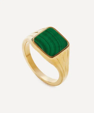 Missoma X Lucy Williams 18ct Gold-plated Vermeil Silver Square Signet Ring