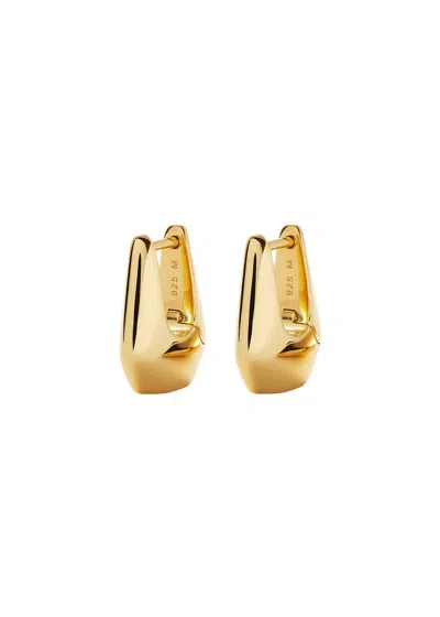 Missoma X Lucy Williams 18ct Gold Vermeil Small Hoop Earrings In Pattern