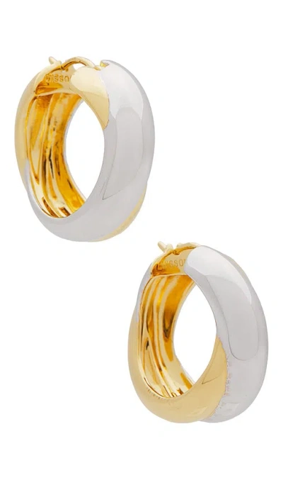 Missoma X Lucy Williams Chunky Entwined Hoops In Mixed